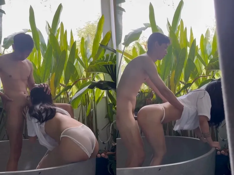 Gái xinh mông đẹp thích được nắm tóc mỗi khi doggy cùng anh p3